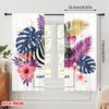 2pcs 2D Flat Printing Window Curtains Zebra Tropical Birthday Party Fabric Without Electricity Festive Wall Decor Perfect for