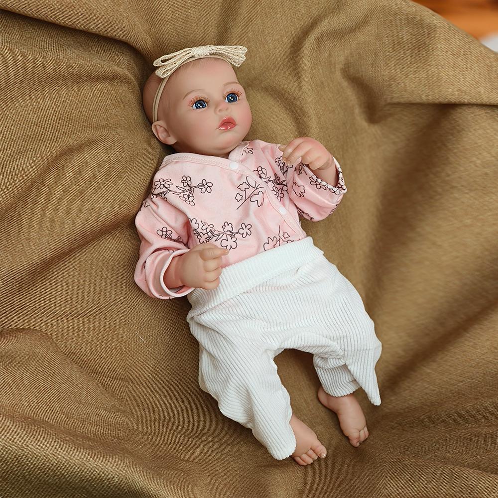 46 см кукла игрушка луг 3D окрашенная кожа Bebe Reborn Baby окрашенные волосы куклы мягкие виниловые тактильные куклы игрушки