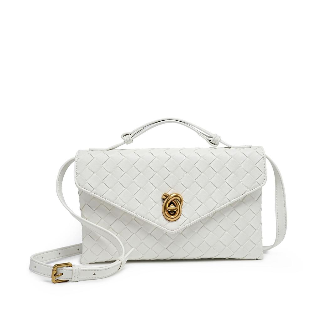 New Handwoven Small Square Bag Fashionable Women's Handbag Briefcase Large Capacity Shoulder Messenger Bag