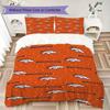 Denver Broncos Pattern Bedding uilt Set uilt Cover Pillowcase Home Decoration Birthday Gift (1*duvet cover + 2*pillowcase without core)