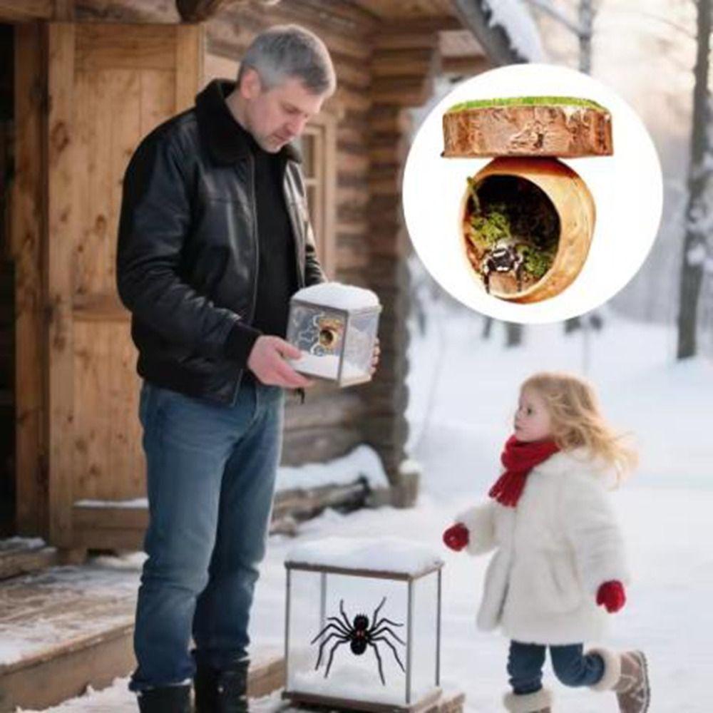 Magnetic Spider Hide Cave Mini Magnetic Spider Habitat Jumping Spider Shelter  for Mantis Tarantula
