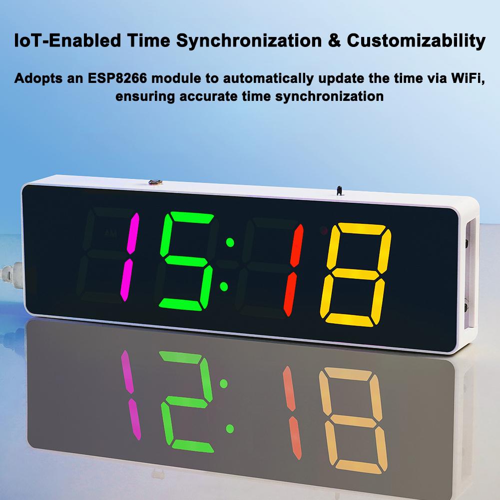 ESP8266 IoT цветные WiFi часы комплект интеллектуальные электронные часы DIY сварочные практики набор деталей