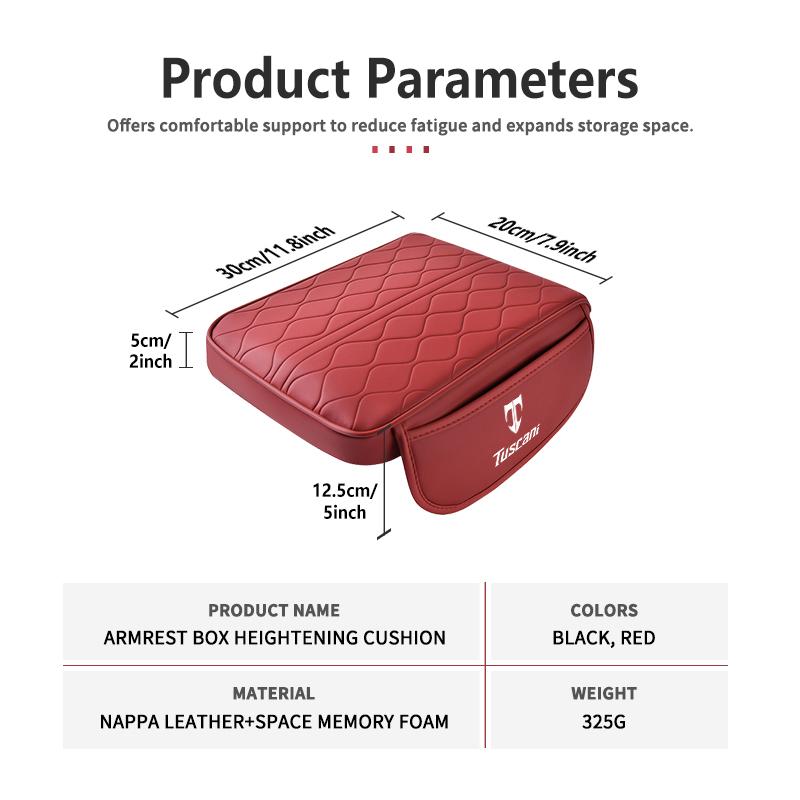 For Hyundai Leather Car Armrest Mat Center Console Arm Rest Protection Cushion Cover GDi N Line i10 Azera Genesis G70 G80 G90 MM8
