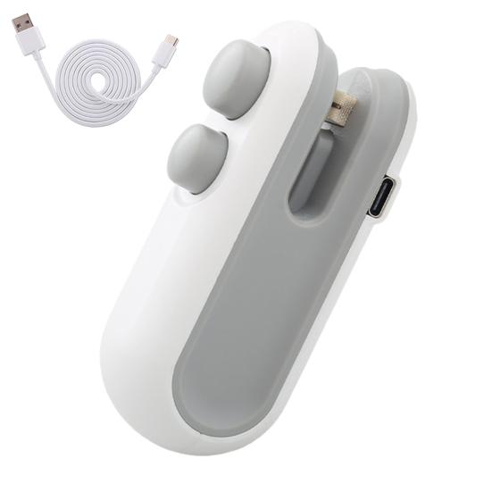 1 Set Bag Sealer Rechargeable Mini Sealing Machine with Cutter Mini Heat Sealer for Chip Snacks Biscuits Bag