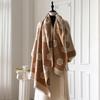 Retro Camellia Style Imitation Cashmere Scarf Shawl