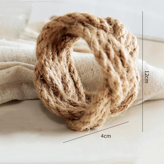 Кольца для салфеток ручной работы, 6 шт., ткачество в фермерском доме, легко чистящиеся льняные соломенные кольца для салфеток в западном ресторане