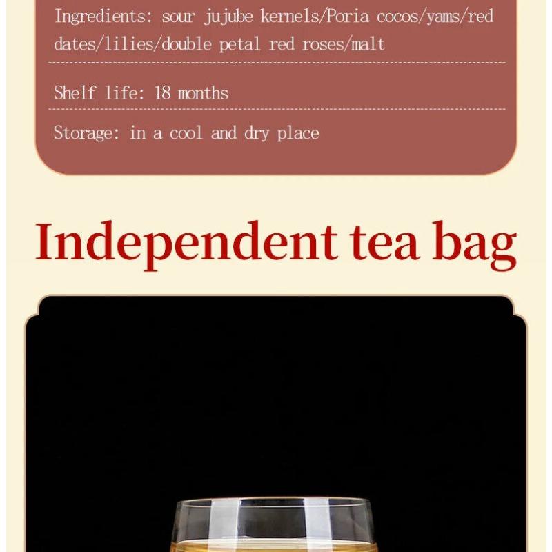 Чай из зерен мармелада Poria Spinosae, полезный травяной чай в пакетиках, 120 г, 30 пакетиков