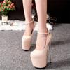 19cm Extreme High Heels Pumps Women Shoes Platform Black Nude Heels Sexy Party Stripper Dance Party Nightclub Shoe Large Size 50