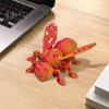 3D Printed Bee Figurine Movable Joints Honeybee Figure Articulated Animal Model Decoration Stress Relief Toy Home Office Desktop Ornament