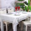 Table Cloth White Luxury Embroidery Beautiful Lace Tablecloth Diningtable Cover Hollow Out Round Table Cloth Table Flag Towels