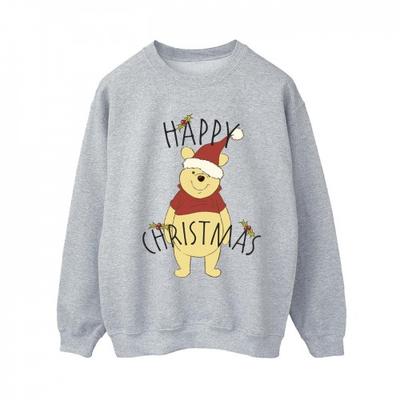 Женский/женский свитшот Winnie The Pooh Happy Christmas Holly