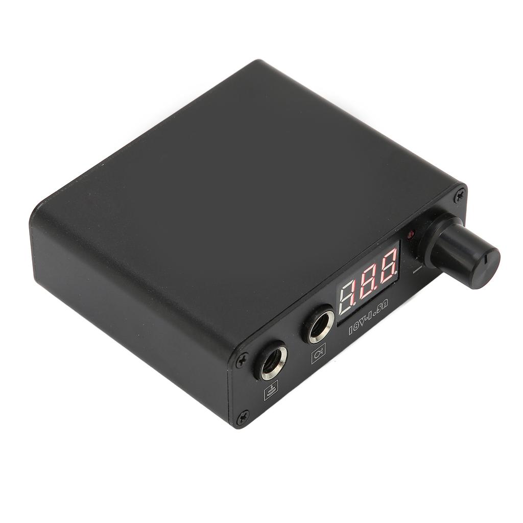 Блок питания для тату-машинки из черного алюминиевого сплава, высокая точность, со светодиодным цифровым дисплеем для тату
