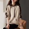 Women's Casual Hooded Sweatshirt Loose Mid-length Thickened Top