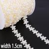 Multi-Size ABS Imitation Pearl Beads Chain Trim for DIY Wedding Dress Costume Applique Craft Accessories