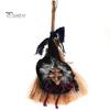 Хэллоуин ведьма метла кулон порочная жуткая старуха висит волосатый дом с привидениями тряпка украшение двери и окна реквизит
