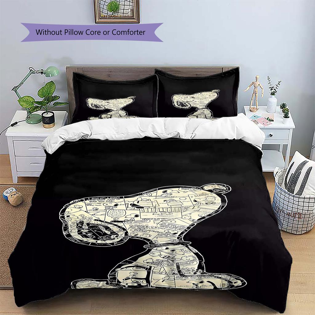 Snoopy Sitting and Counting Money – A Comfortable and Warm Bedding Set, The Perfect Choice To Decorate Your Bedroom.