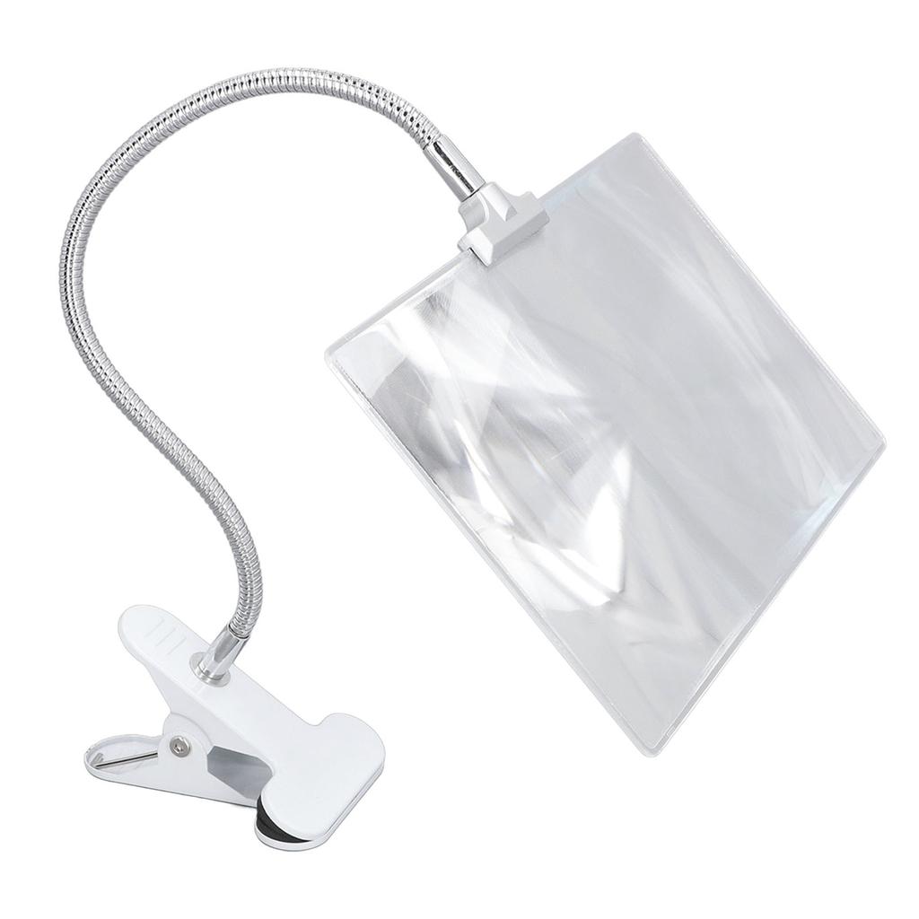 4X Большая лупа для чтения во весь лист с гибким гусиным горлом для пожилых