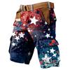 Мужские рабочие шорты с принтом Дня независимости и несколькими карманами
