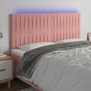 VidaXL LED Headboard Bedroom Furniture Double Bed Accessory Head of Bed Frame Interior Pink 3122721