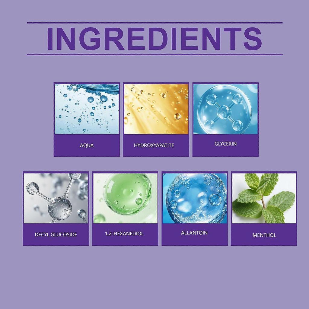 Feimuko Purple Teeth Cleaning Mousse: Deeply cleans teeth, removes odor, pump design, cleans and brightens.