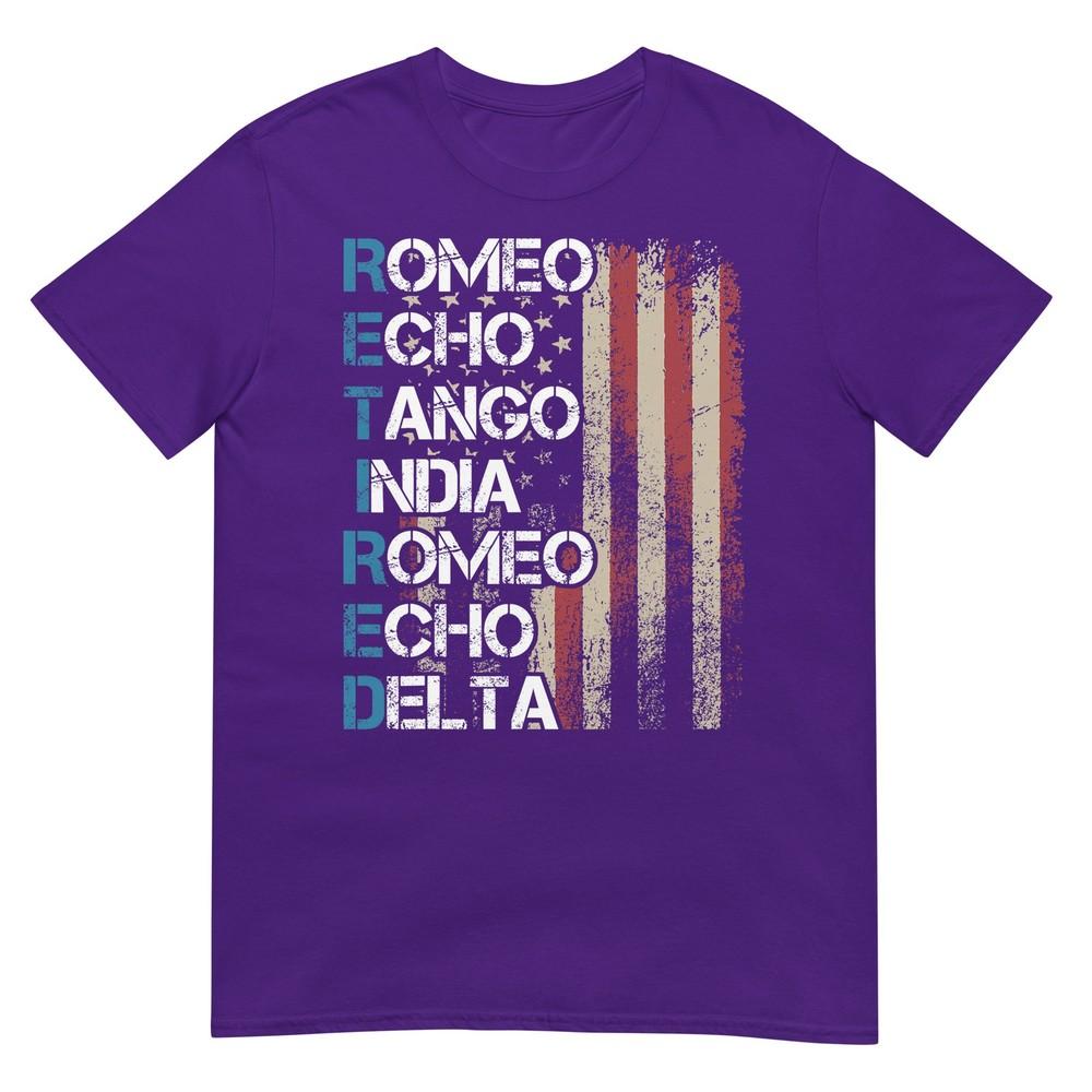 Phonetic Alphabet Retired Veteran Retireunisext Army Military Tshirt Small