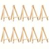 10pcs Wood Display Easels Adjustable Mini Wooden Artist TriangleEasels for Displaying Canvas Paintings Crafts Drawing