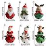 Cute Christmas Santa Bell Pendant Resin/Iron Xmas Tree Pendant  New Year