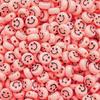 500Pcs Round Shape Acrylic Beads Spaced Smile Beads For Jewelry Making Craft Accessories