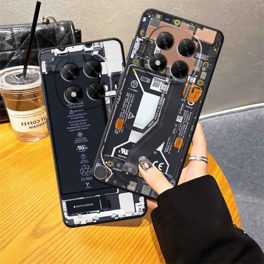 Чехол для Xiaomi Poco C51 M3 M4 Pro F3 F4 F5 X3 X4 X5 C65 M5 C50 Мягкая задняя крышка телефона Классическая печатная плата материнской платы