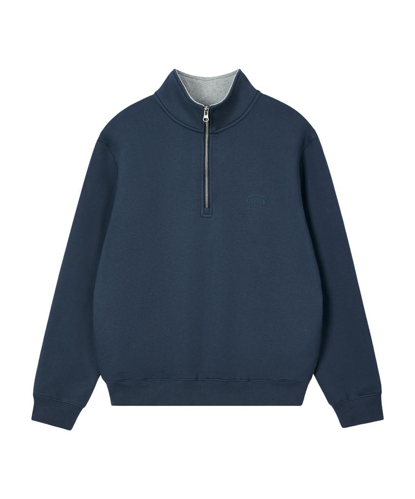 EMIS Mono Logo Half-Zip Sweatshirt-Navy