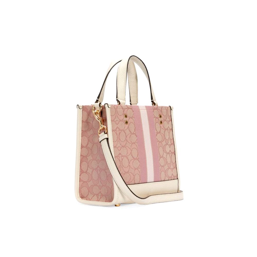 Coach Сумка-тоут Dempsey 22 Classic из канвы с монограммой и кожи Женские сумки-тоут Цвет: Розовый цвет цветущей вишни C7965-IMSXX
