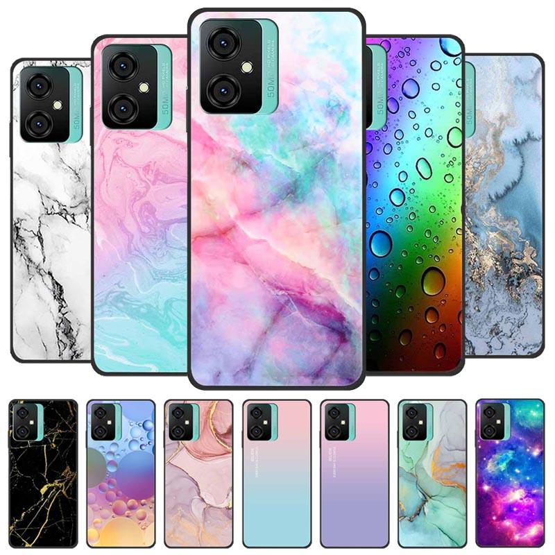 For Blackview Oscal C70 Case Soft Silicone TPU Back Cover for OscalC70 Fundas Blackview C70 Phone Cover Iridescent Marble Bumper