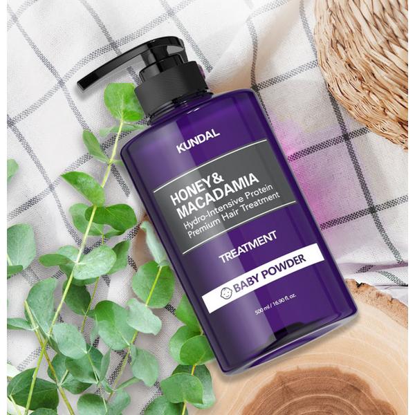 KUNDAL Детская присыпка Dal Honey & Macadamia Treatment, 500 мл, 1 корейский уход за волосами