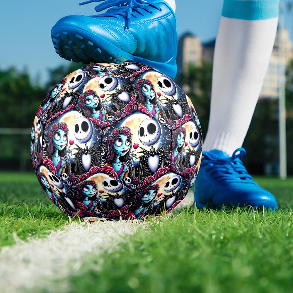 The Nightmare Before Christmas Theme Size 5 Soccer Ball, Suitable for Both Indoor and Outdoor Matches, a Gift Suitable for Everyone.