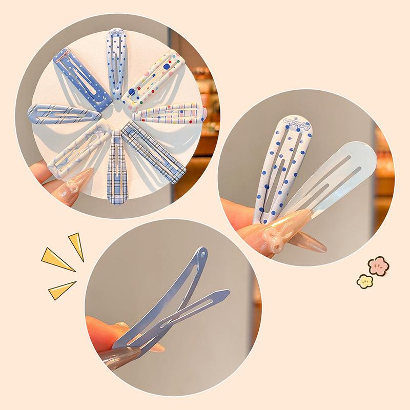 Korean Cute Hair Clips Set for Ladies Polka Dot Sweet Dopamine Kawaii Hair Decor for Girls Daily School Use