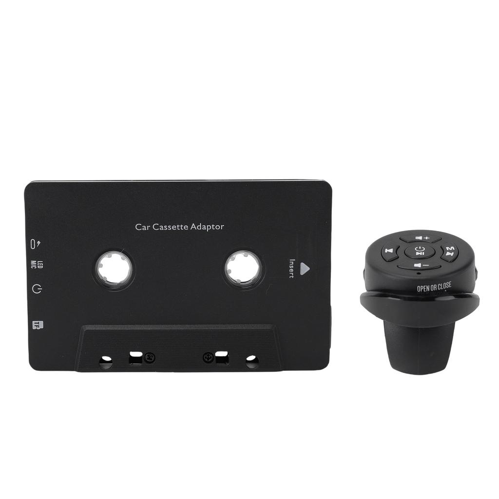 Car Wireless Cassette Receiver with Remote Control Bluetooth Tape Player to Aux Adapter Support Handsfree Call Phone