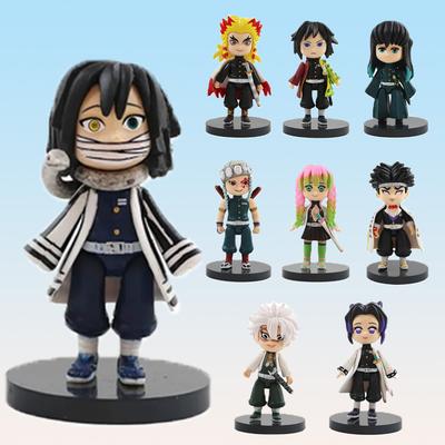 Фигурка Q Posket Оптом Демон Убийца Мини-Фигурка 9 шт./Наборы Kimetsu No Yaiba Маленькие ПВХ Куклы Настольное Украшение