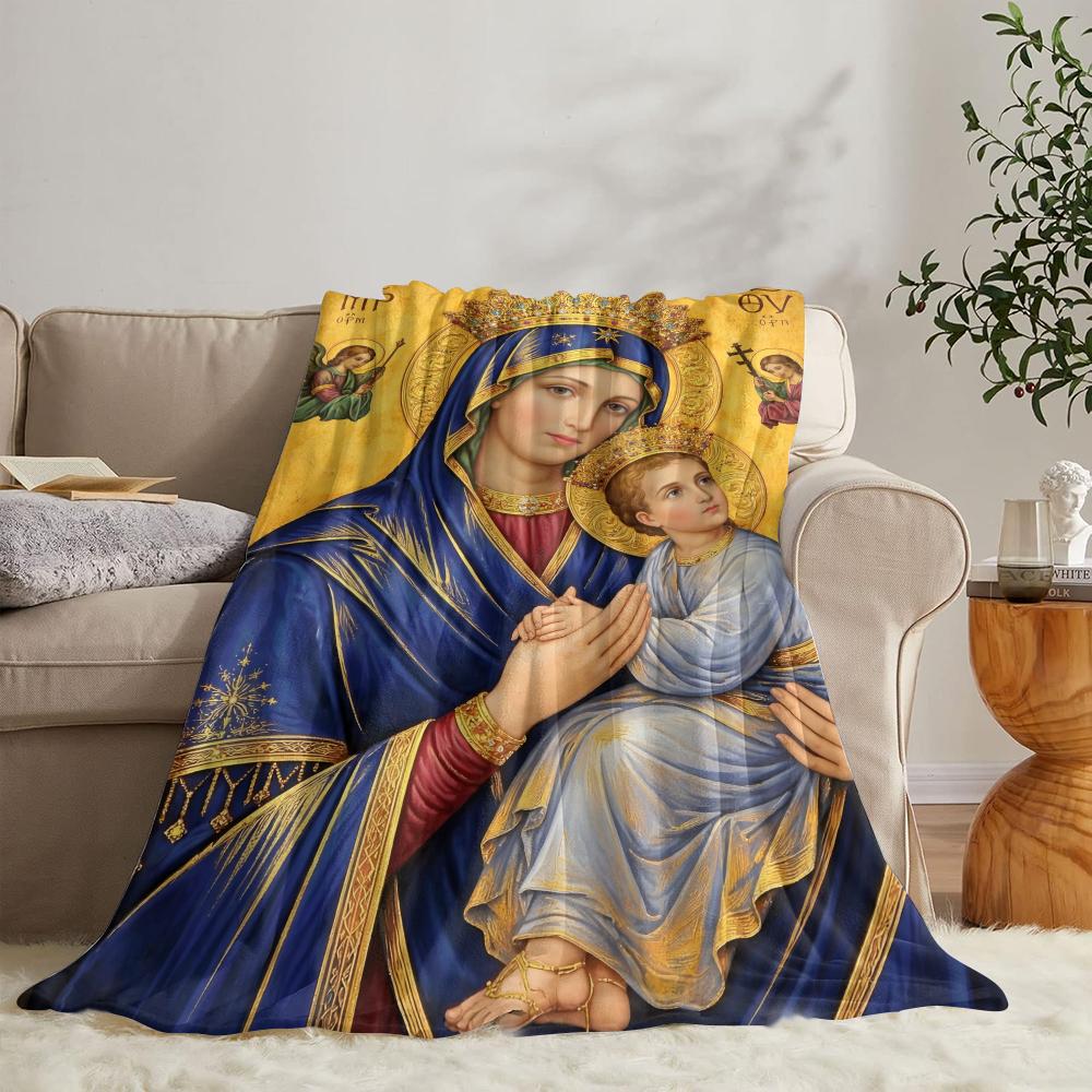 GUOYU Blanket Mary Throw Soft Flannel Throw Summer Blanket Lightweight Cozy Nap Blanket for Sofa Bed Travel