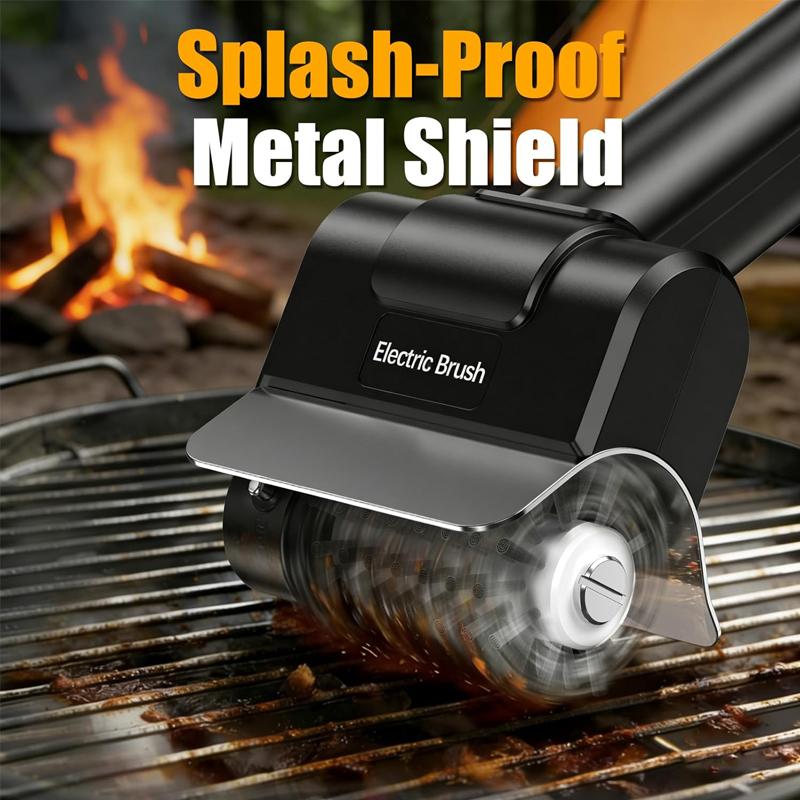 Electric Bbq Brush Bbq Grill Cleaning Tool Brush Multi Functional Lithium Battery Bbq Cleaning Brush 2000mah Battery Life