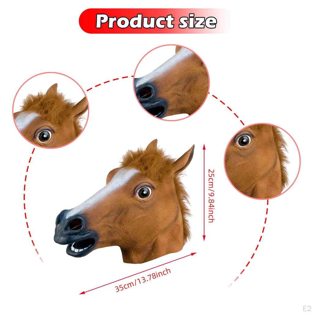 Голова лошади на Хэллоуин Полный головной убор Фестиваль Сценическое выступление