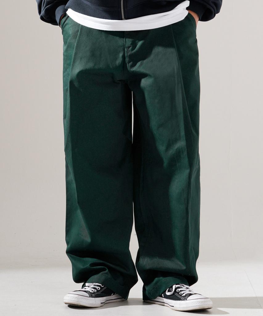 FP142 Wear Needbee Single-Pleat Pants Deep Green Sjlp1396