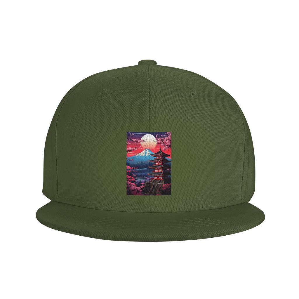 Япония Сакура Вишневый Цвет С Красным Восходящим Солнцем Бейсболки Snapback Бейсбольные Кепки Повседневные Кепки Для Улицы Унисекс