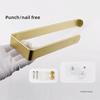 Towel Holder Bathroom Rack Bar Golden Kitchen Roll Paper Hand Towel Hanger Self Towel Hanger Self Storage Shelf Punching