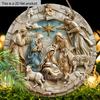 Holy Night Nativity Scene Pendant, Decoration of Home Walls or Doors, 2d Flat Wooden, Christmas Decoration, Gifts for Friends and Family