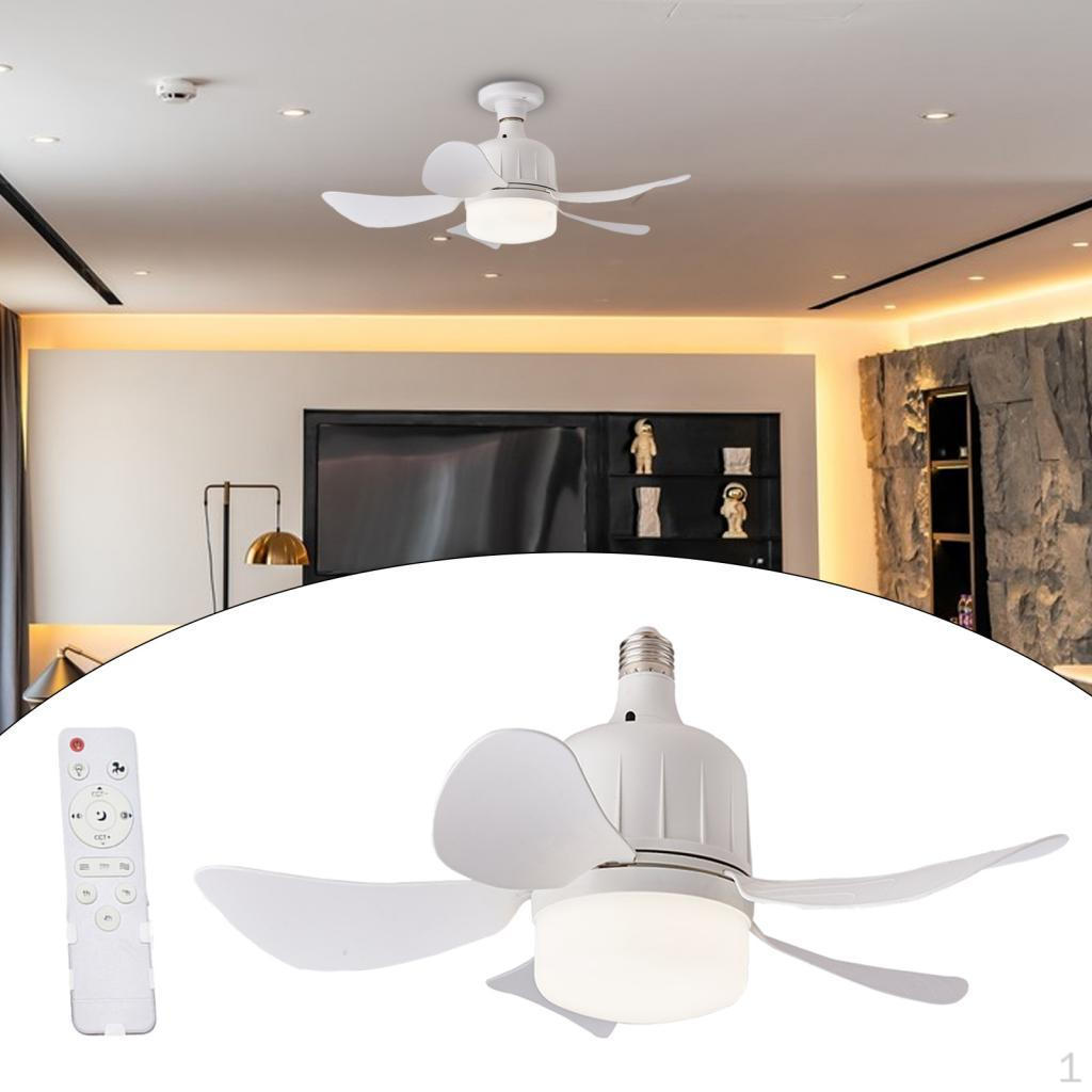 Потолочный вентилятор с пультом дистанционного управления, регулируемая скорость ветра, затемняющее освещение, светодиодные лампы с цоколем E27