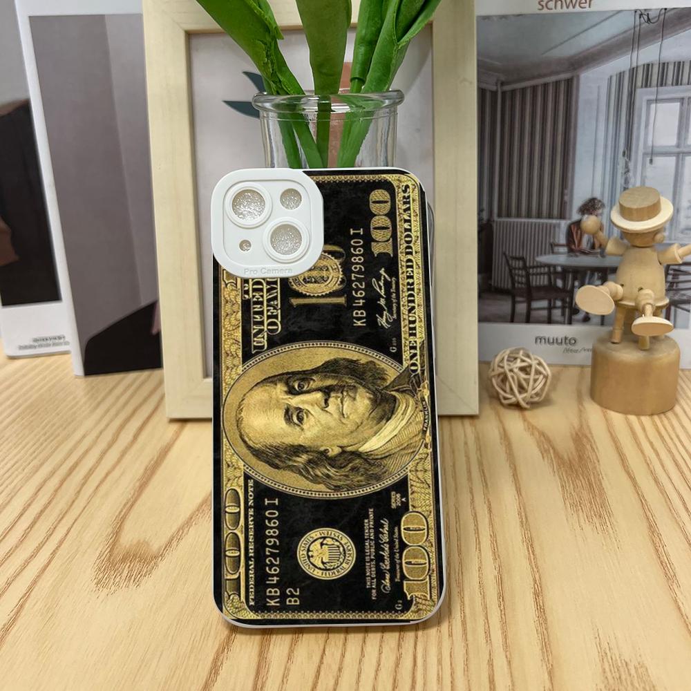 Креативный чехол для телефона с рисунком банкнот, подходит для iPhone 17 16 15 14 13 12 11 Pro/Max/Plus, противоударная задняя крышка