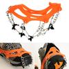 1 Pair Shoes Crampons with 8/10 Stainless Steel Teeth Chain Non-Slip Shoes Spikes Snow Ice Cleat Outdoor Walking Climbing Hiking Boots Grippers Cover