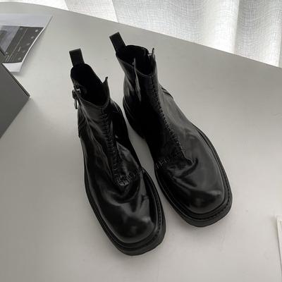 Модная Роскошная Женская Обувь на Распродаже 2025 Модные Ботильоны на Молнии Зимние с Квадратным Носком Однотонные Средней Высоты на Платформе на Массивном Каблуке