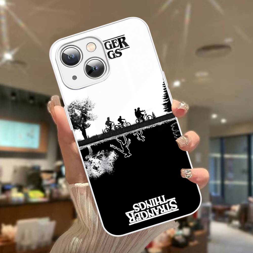 Горячий S-Stranger T-Things Для IPhone 14 13 12 Mini 11 Pro XS Max X XR 14 Plus Закаленное Стекло Чехол