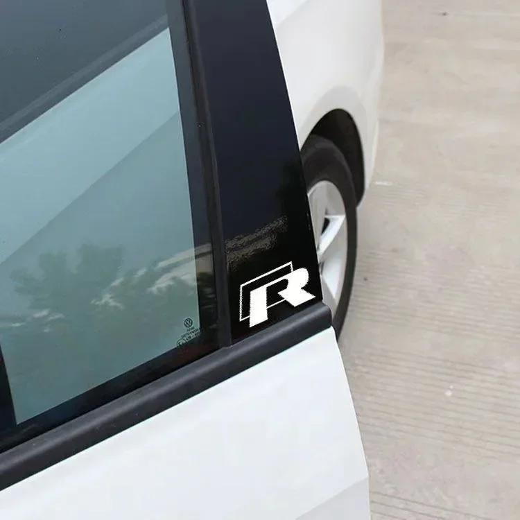 2026 Новый Для VW VOLKSWAGEN 2 шт. Значок на кузов автомобиля Наклейка на стойку B Багажник Наклейка с логотипом R Для Volkswagen R Polo T5 Golf 5 MK6 7 8 Pas